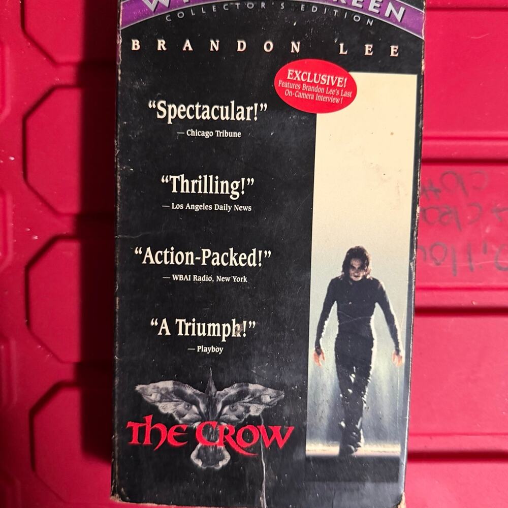 The Crow VHS Tape Brandon Lee Cult Classic Horror Action Movie